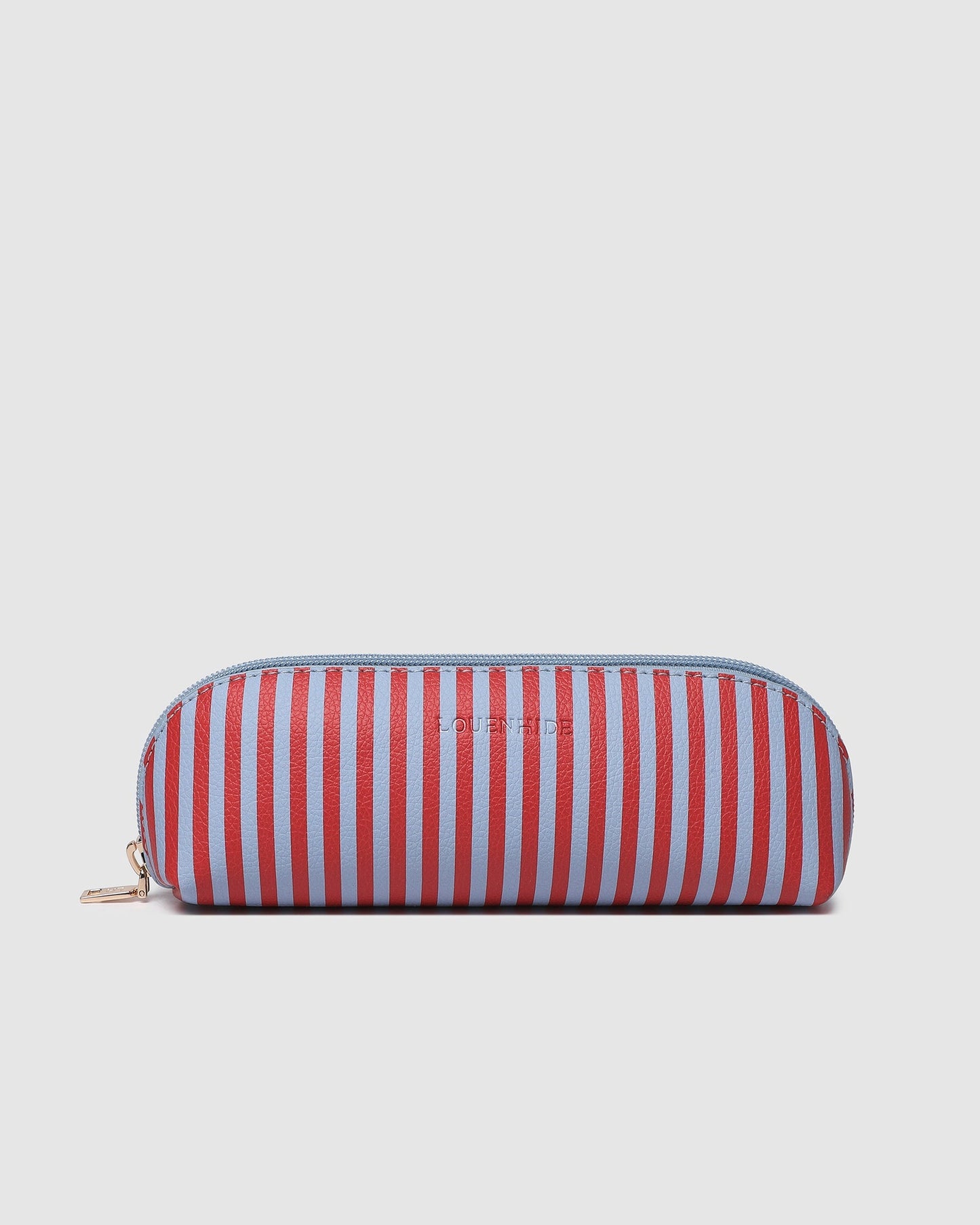 תיק איפור ג'יין עם פסים - אדום ותכלת